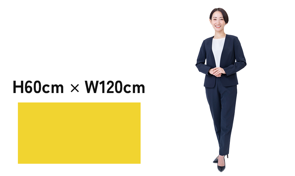 H60cm × W120cm